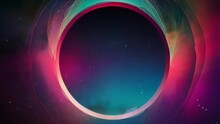 Mesmerizing Animated Video Seamless 4K Loop, Empty Black Hole Surrounded By Swirling Galaxies And A Circular Epic Wormhole Center, Stunning Awe-inspiring Promo Ad Music Visualizer (generative AI, AI)