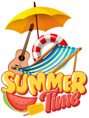 Wall Mural - Summer time text banner template