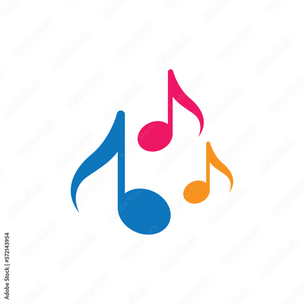 Music note logo images illustration Stock Vector | Adobe Stock