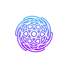 Poster - Abstract Colorful Geometric Circular Symbol Design with Modern Shape Concept.