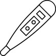 Clinical thermometer Outline vector icon which can easily edit

