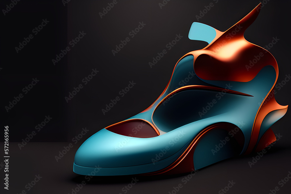 Abstract heels 3d holographic gradient render waves render texture ...