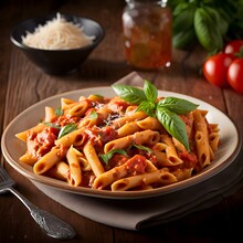 A Bold And Spicy Twist On The Classic Penne Al Arrabiata, This Dish Is Sure To Tantalize Your Taste Buds With Its Combination Of Heat And Flavor. 