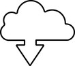 © Andrii - upload icon minimalist cloud with arrows illustration in vector