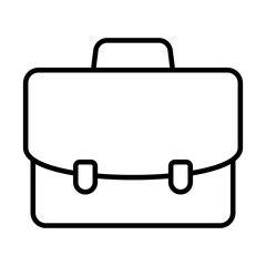 Wall Mural - Business bag icon, briefcase vector icon. Suitcase, portfolio symbol, linear style pictogram isolated on white.