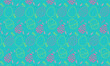 © tatyana - Vector line pattern with Easter eggs on the pink background. Concept of Happy Easter.