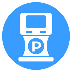 Poster - parking machine icon