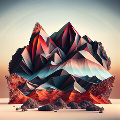 Poster - Beautiful abstract landscape rock concept, contemporary and mood social background	