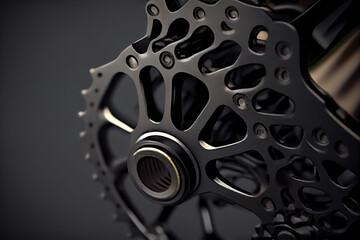 Aufkleber - Gear illustration of a bicycle Generative AI technology.