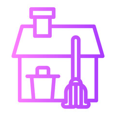 Poster - house cleaning icon 