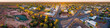 © Austockphoto - Panoramic aerial view of a regional town in early morning light