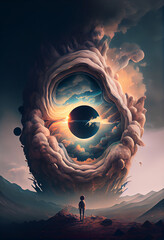 Poster - alien planet in space