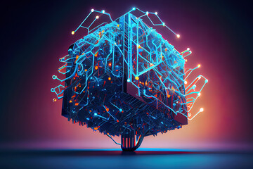 Poster - Neural Network. Generative Ai