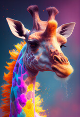 Aufkleber - Beautiful abstract giraffe concept	