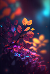 Aufkleber - Beautiful abstract plant flower on a bright bokeh background