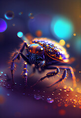 Aufkleber - Beautiful abstract bug on a bright bokeh background