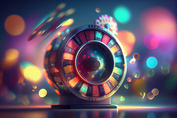 Aufkleber - Beautiful abstract casino on a bright bokeh background