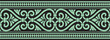 Vector green seamless ornament of ancient Greece. Classic Endless pattern frame border Roman Empire..