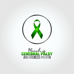 vector graphic of cerebral palsy awareness month good for cerebral palsy awareness month celebration. flat design. flyer design.flat illustration.