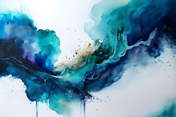 abstract watercolor background. luxurious blue tones sleek
