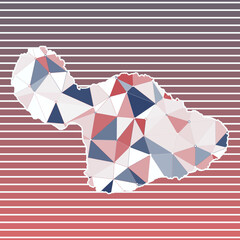 Poster - Maui vector illustration. Maui design on gradient stripes background. Technology, internet, network, telecommunication concept. Neat vector illustration.