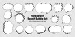 © studio.koon - Set of simple, hand-drawn speech bubbles or balloons, including dialogue, comic text, and word balloons. Vector illustrations.