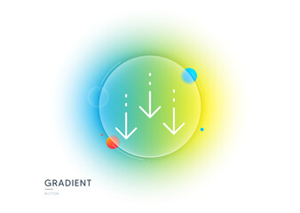 Poster - scroll down arrow line icon. gradient blur button with glassmorphism. scrolling screen sign. swipe p