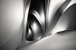 Abstract background with silver swirling metal copyspace.AI generated.