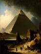 Pyramids Of Giza In Egypt Panoramic Scenic Cairo Landscape View