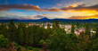 Sunset over Eugene, Oregon, from Skinner Butte Lookout
