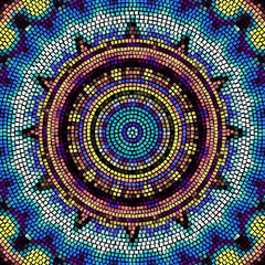 Poster - Vector seamless mosaic art pattern. Art background.