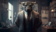 Bull In Business Suit - Generative AI