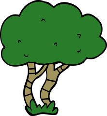 cartoon doodle tree