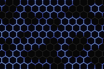 Wall Mural - abstract background of hexagon. 3d rendering.