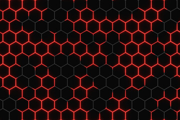 Wall Mural - abstract background of hexagon. 3d rendering.