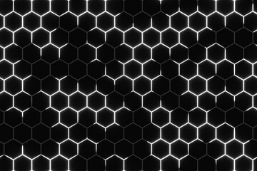 Wall Mural - abstract background of hexagon. 3d rendering.