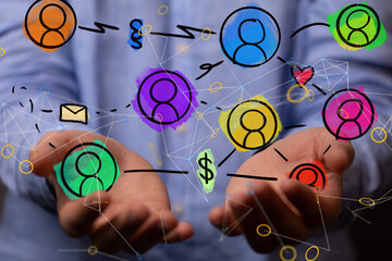 people network structure hr - human resources management and recruitment - connection