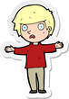 © lineartestpilot - sticker of a cartoon worried boy