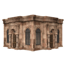 3d Rendering Gothic And Ancient Building Isolated