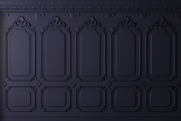 Wall Mural - Classic wall of blue denim wood panels