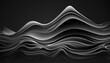 © mathis - 3d rendering of a single fluid black line abstract wave curved in motion . Gradient design element for banners, backgrounds, wallpapers and covers Generative AI