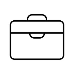 Poster - Business bag icon, briefcase vector icon. Suitcase, portfolio symbol, linear style pictogram isolated on white.
