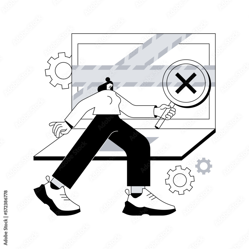 Computer forensics abstract concept vector illustration. Digital ...