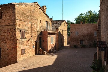 Wall Mural - View of Urbino's downtown city