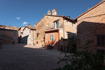 Wall Mural - View of Urbino's downtown city