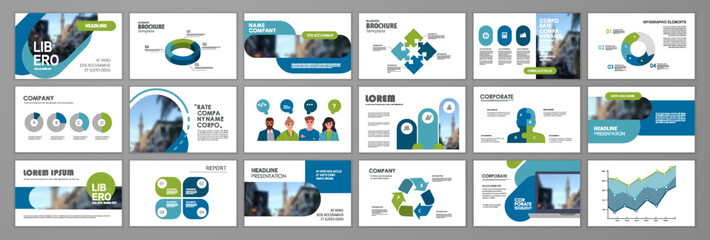 business infographic elements template set. keynote presentation background, slide templates design,