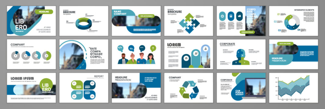 business infographic elements template set. keynote presentation background, slide templates design,