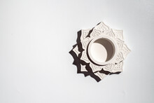 Photos Of A Handmade Plaster Candlestick In The Shape Of A Lotus