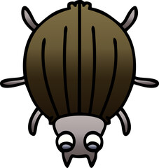 quirky gradient shaded cartoon beetle