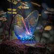 © iFolio - Futuristic, colourful butterfly in nature environment.